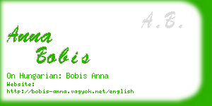 anna bobis business card